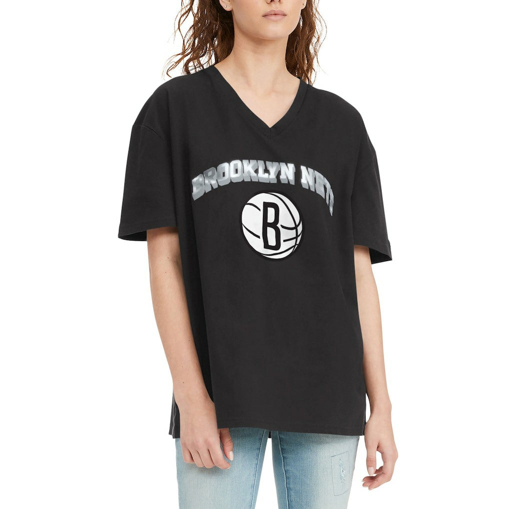 Brooklyn Nets Tommy Jeans Women's Ashley V-Neck T-Shirt - Black online