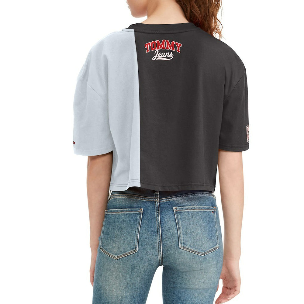 Brooklyn Nets Tommy Jeans Women's Betsy Relaxed Crop T-Shirt - Black/White on sale
