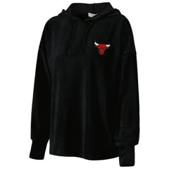 Chicago Bulls Touch Women's End Line Velour Pullover Hoodie sale - Black online