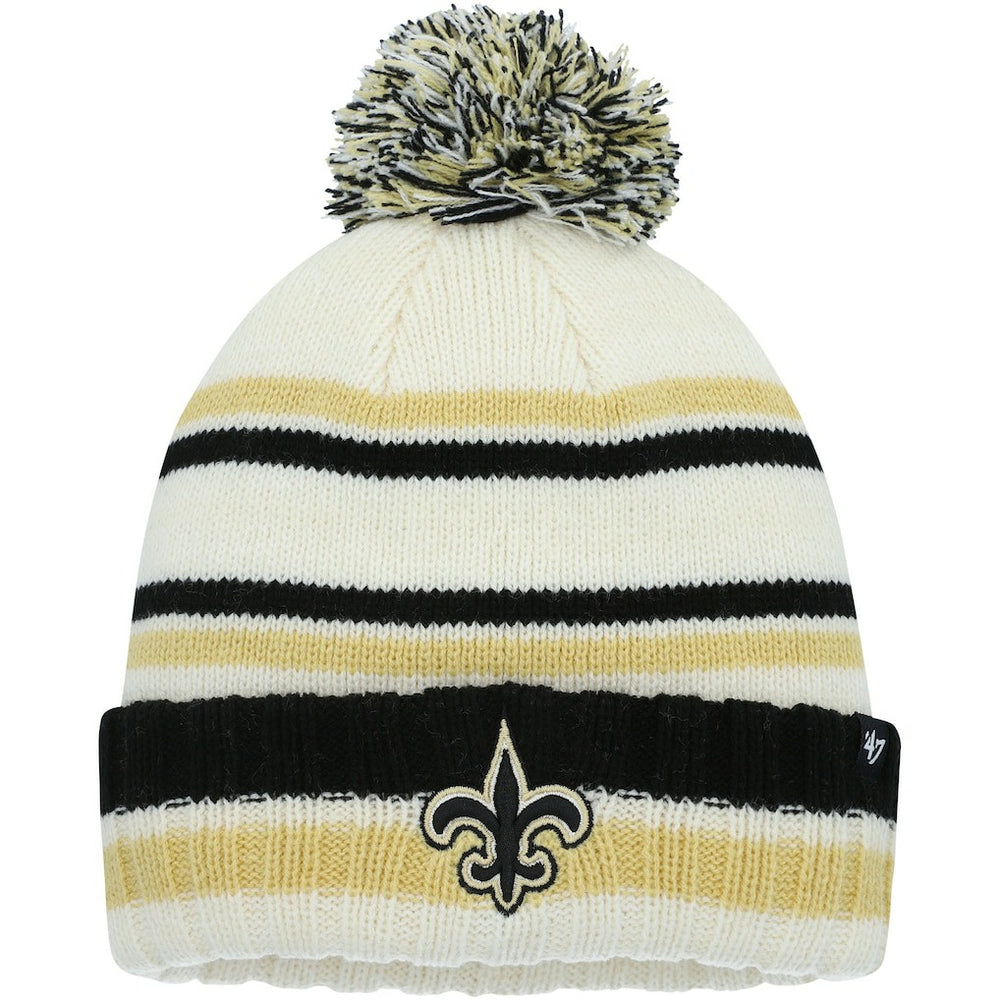 New Orleans Saints '47 Youth Driftway Cuffed Knit with Pom - Cream discount