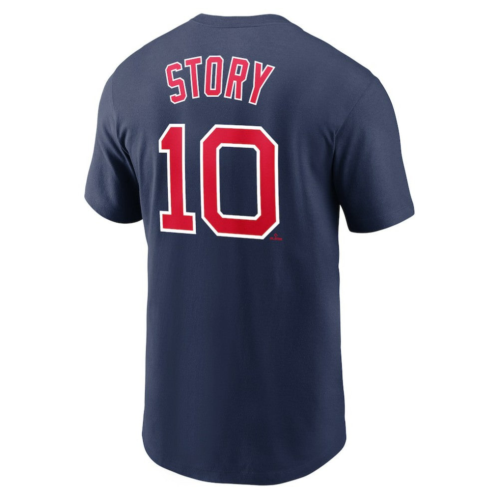 Trevor Story Boston Red Sox Name & Number T-Shirt Navy