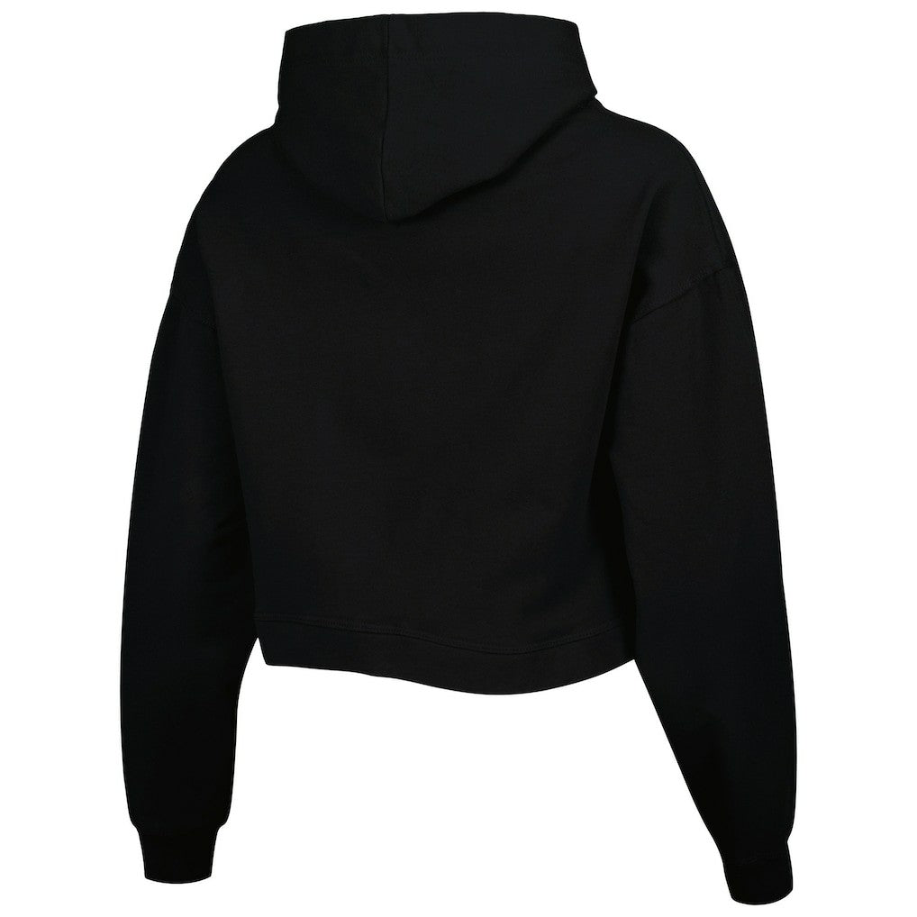 Philadelphia 76ers Lusso Women's Layla World Tour Cropped Pullover Hoodie - Black sale