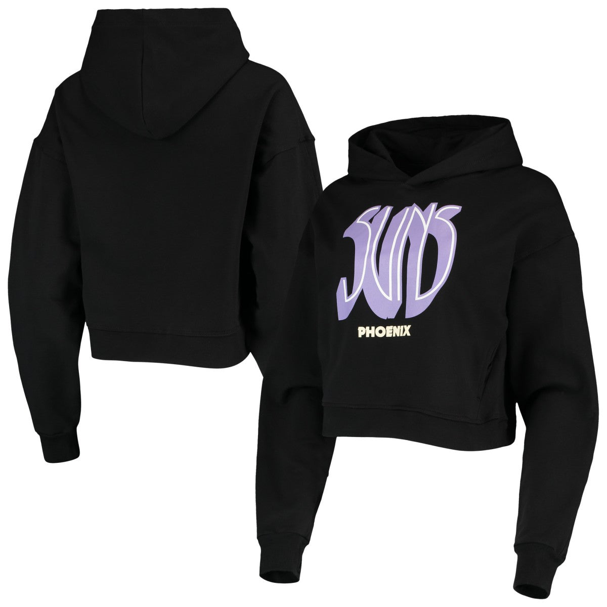 Phoenix Suns Lusso Women's Layla World Tour Cropped Pullover Hoodie - Black online