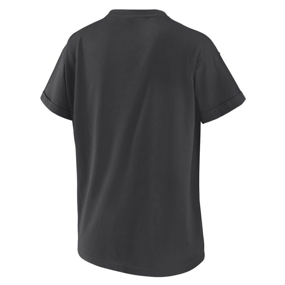 Washington Nationals WEAR by Erin Andrews Women's Oversized Boyfriend T-Shirt Charcoal