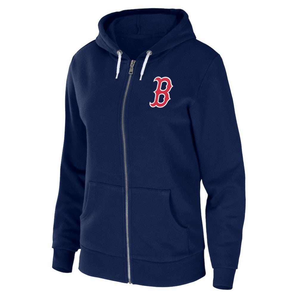 Boston Red Sox WEAR by Erin Andrews Women's Sponge Fleece Full-Zip Hoodie Navy