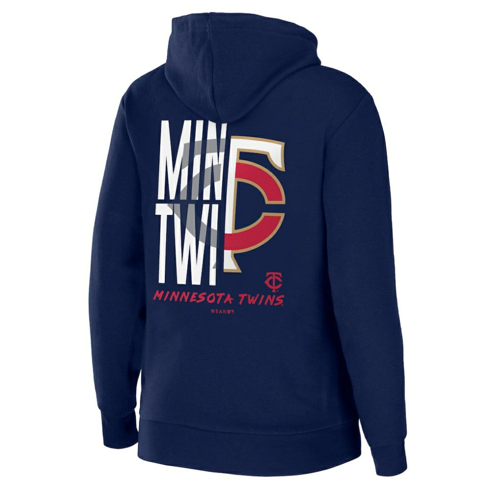Minnesota Twins WEAR by Erin Andrews Women's Sponge Fleece Full-Zip Hoodie Navy