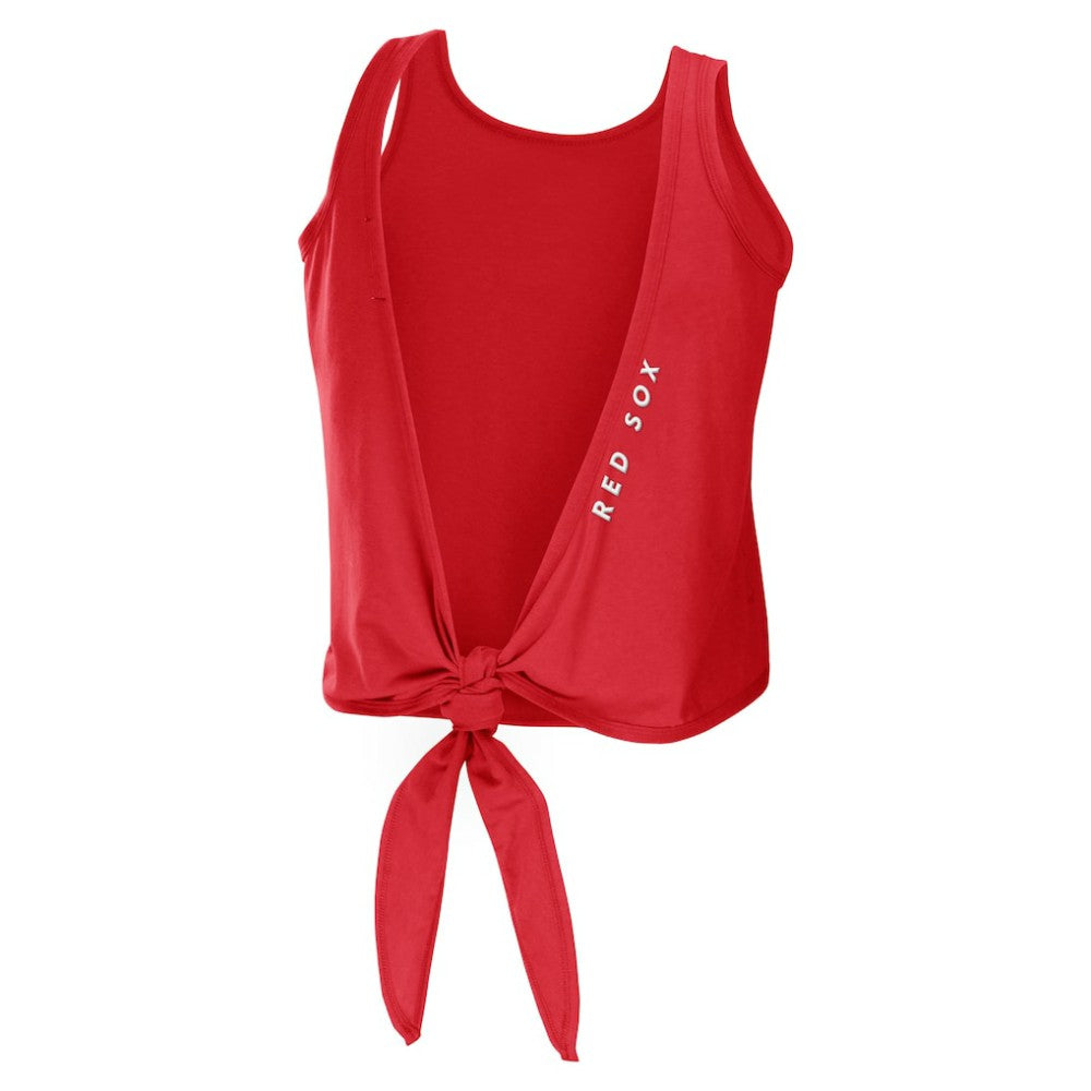 Boston Red Sox WEAR by Erin Andrews Women's Open Back Twist Tie Tank Top Red