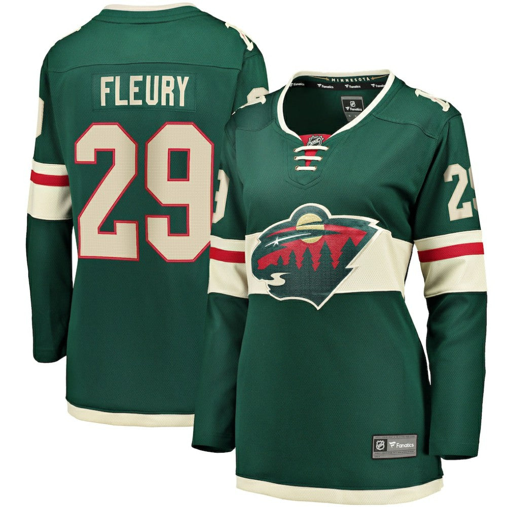 Marc-Andre Fleury Minnesota Wild Fanatics Women's Home Breakaway Player Jersey - Green Jerseys