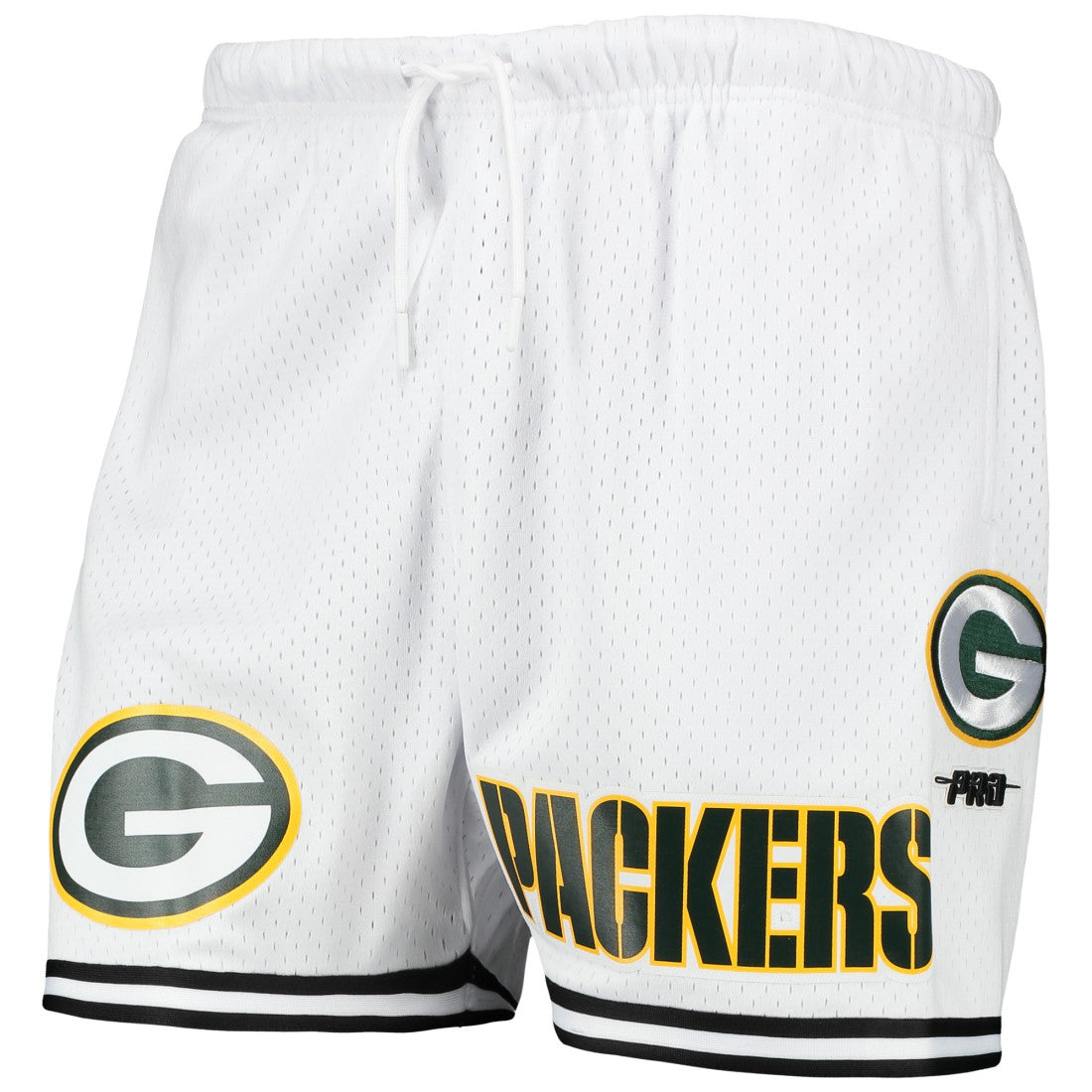 Green Bay Packers Pro Standard Mesh Shorts - White/Black discount