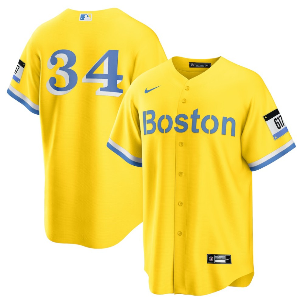 David Ortiz Boston Red Sox Retired Player City Connect Replica Jersey Gold