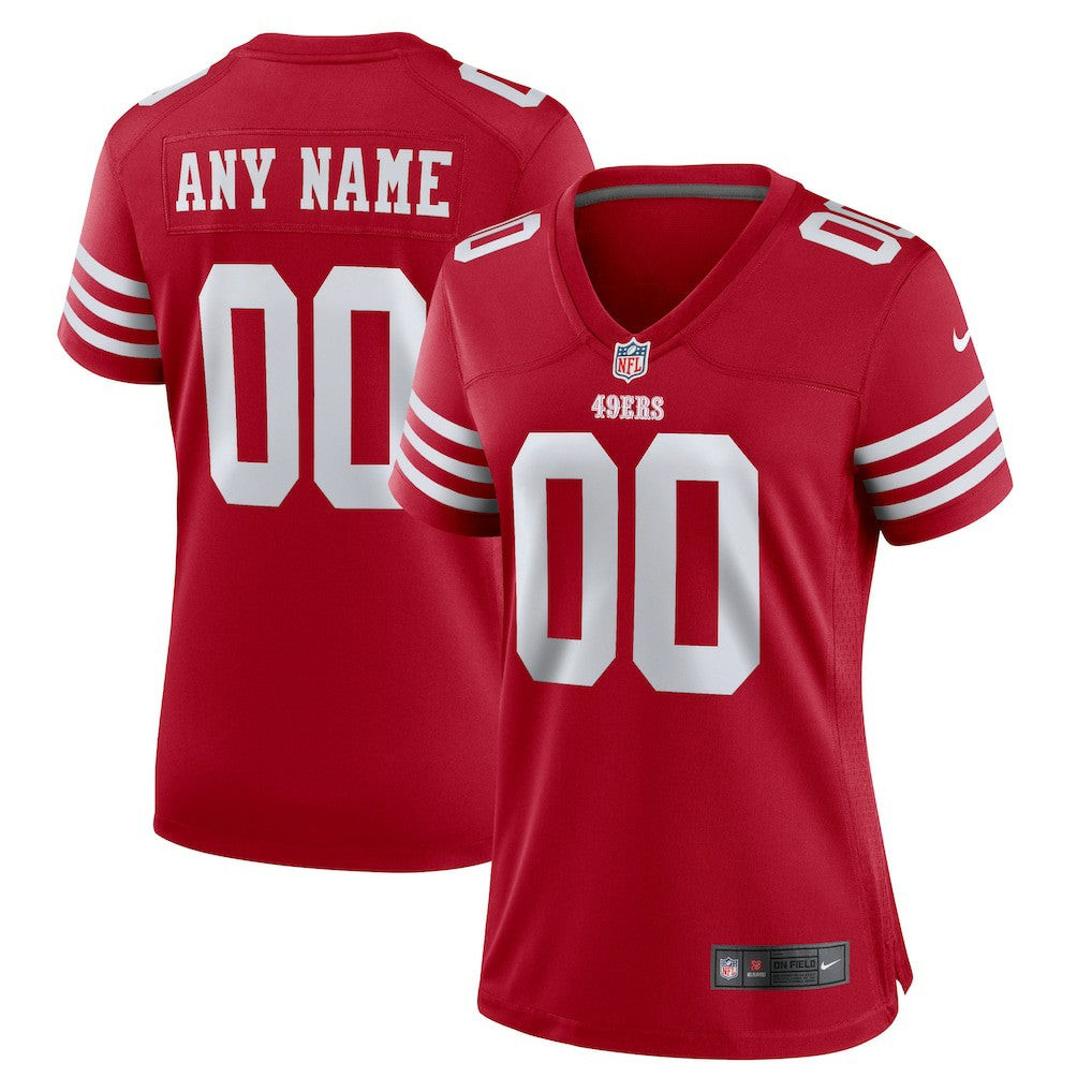 San Francisco 49ers Women's Game Custom Jersey - Scarlet discount