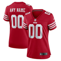 San Francisco 49ers Women's Game Custom Jersey - Scarlet discount