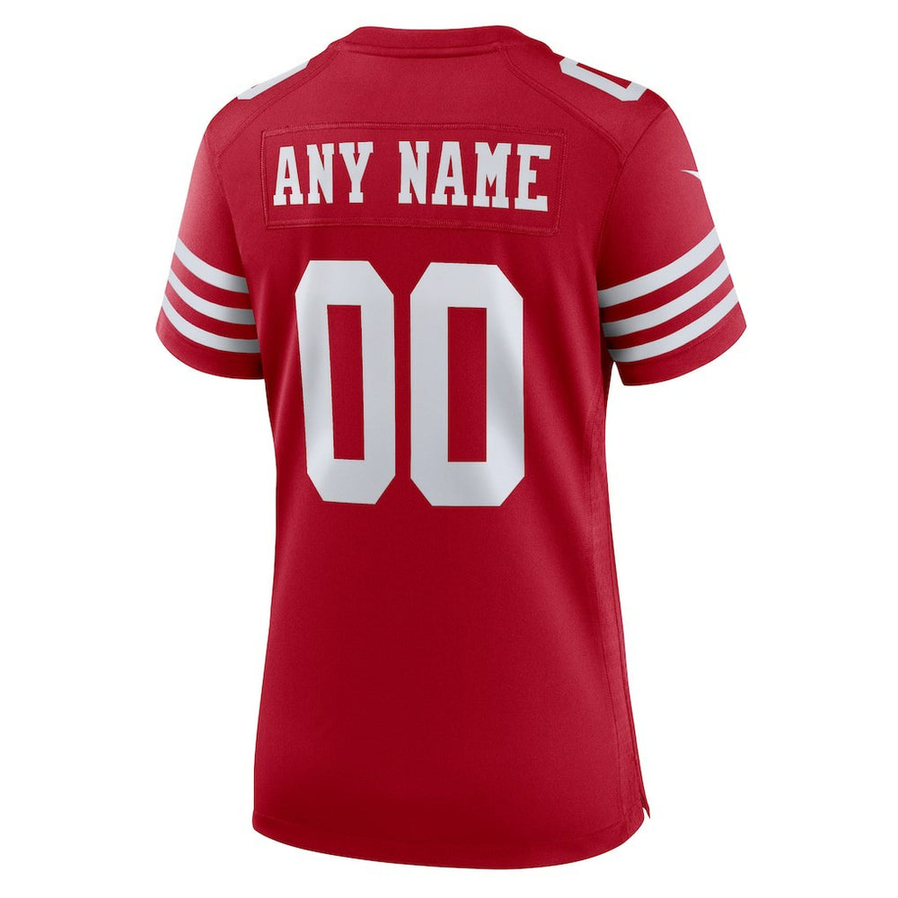 San Francisco 49ers Women's Game Custom Jersey - Scarlet discount