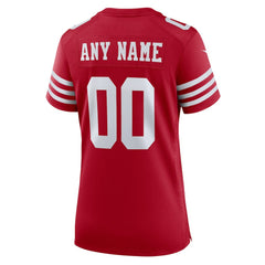 San Francisco 49ers Women's Game Custom Jersey - Scarlet discount
