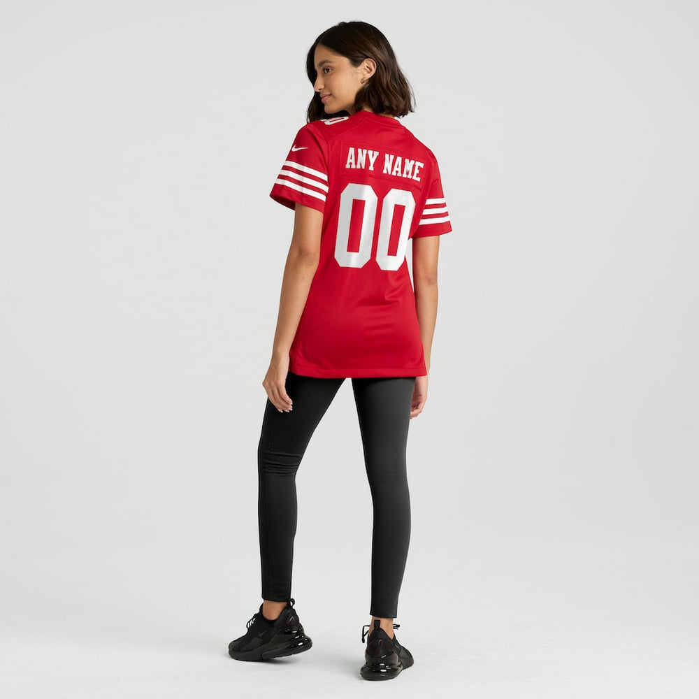 San Francisco 49ers Women's Game Custom Jersey - Scarlet discount