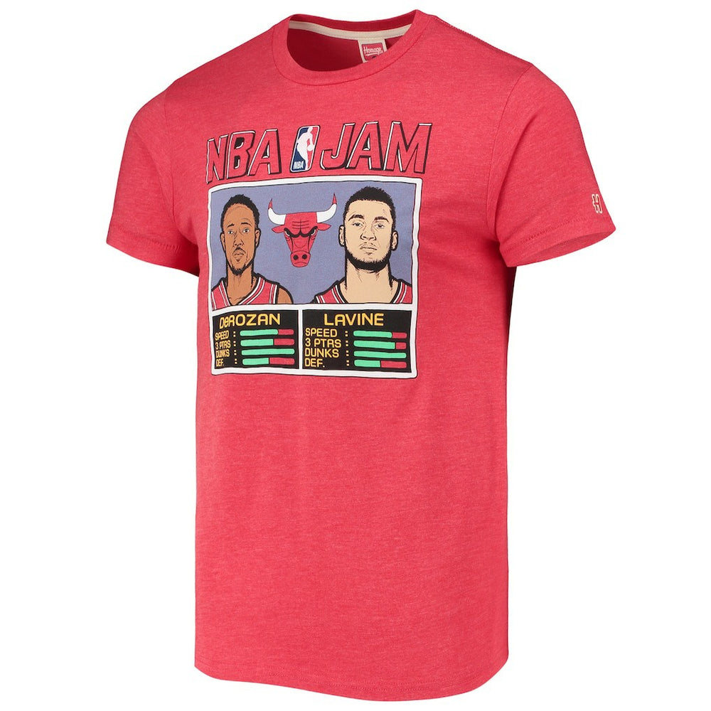 DeMar DeRozan/Zach LaVine Chicago Bulls Homage NBA Jam Tri-Blend T-Shirt sale - Heathered Red online