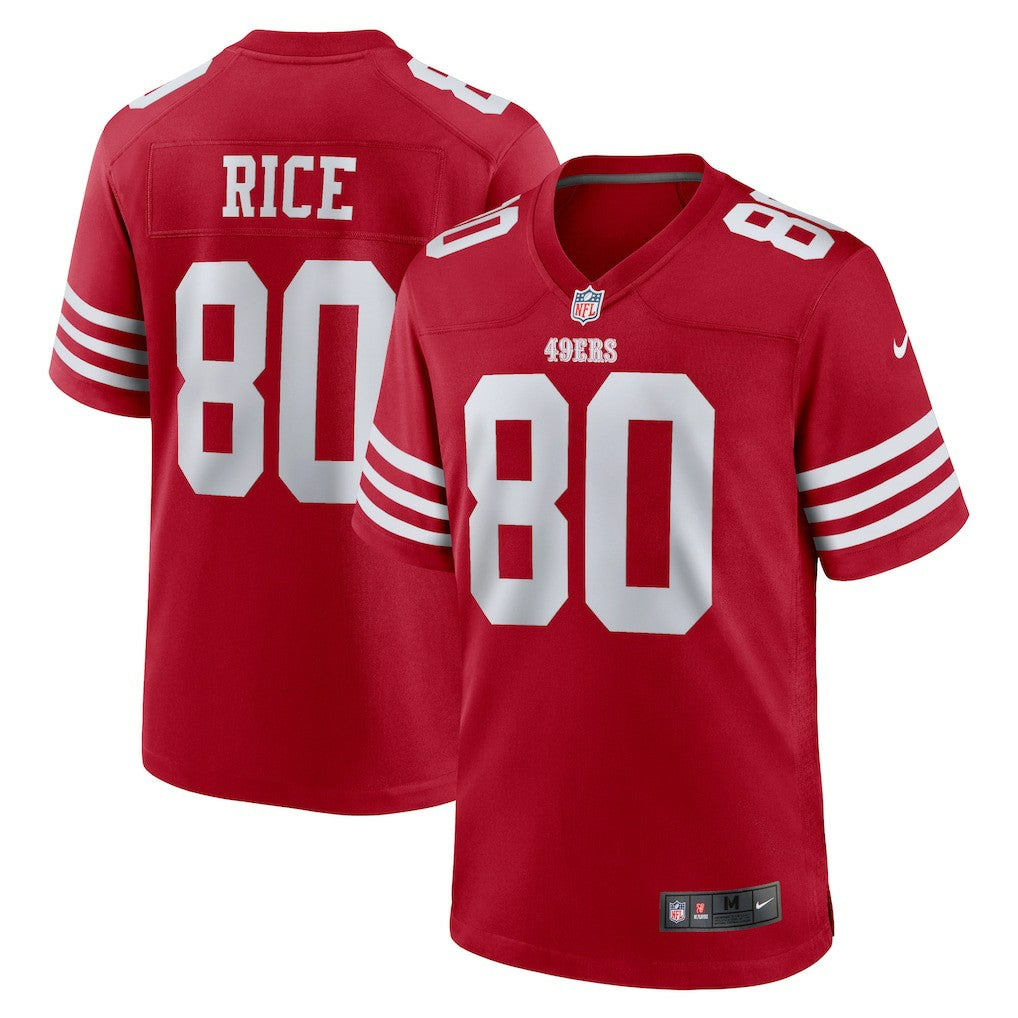 Jerry Rice San Francisco 49ers Retired Team Player Game Jersey - Scarlet discount