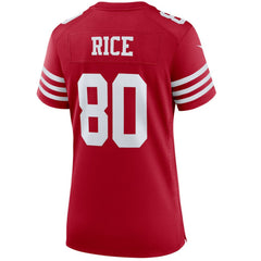 Jerry Rice San Francisco 49ers Women's Retired Player Game Jersey - Scarlet on sale