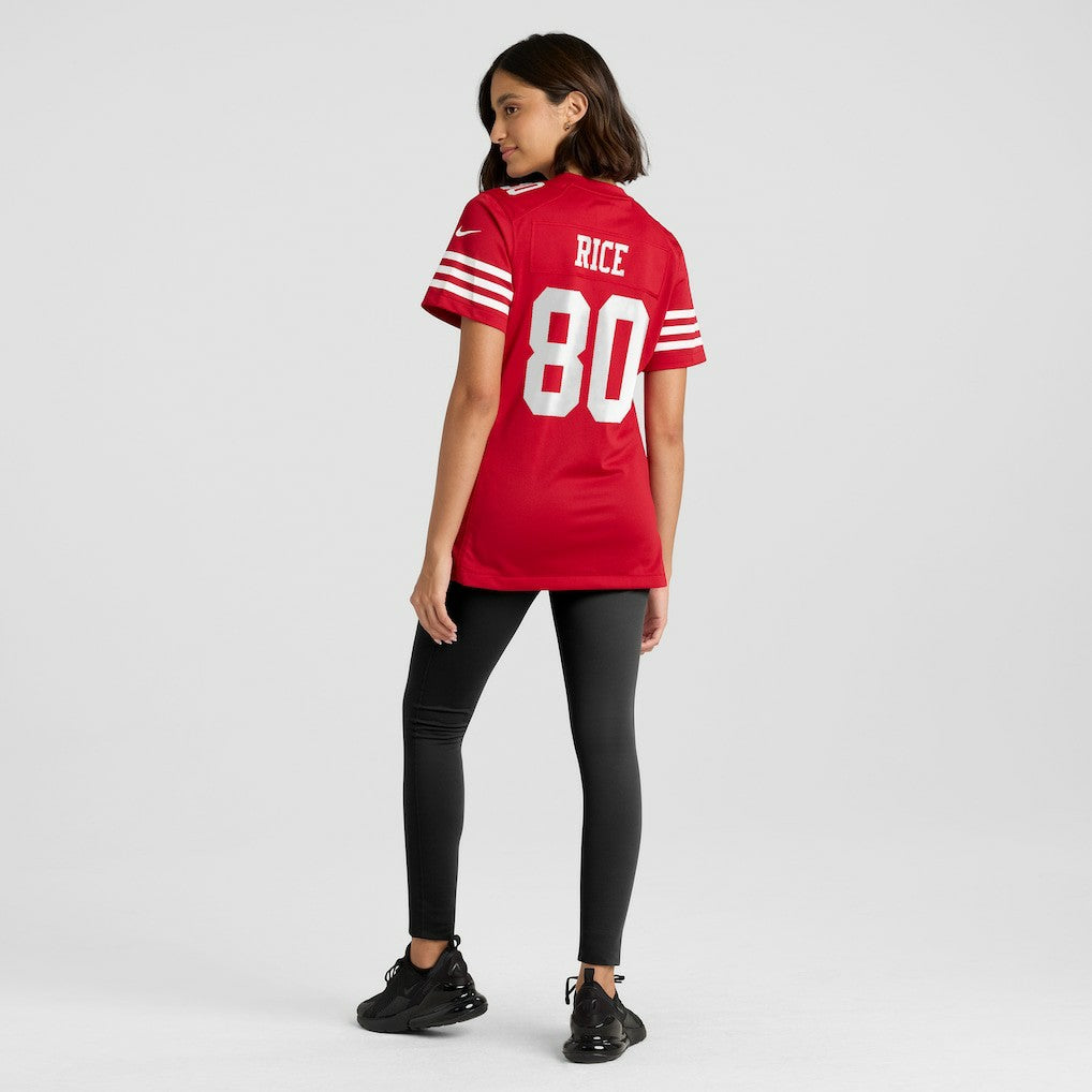 Jerry Rice San Francisco 49ers Women's Retired Player Game Jersey - Scarlet on sale