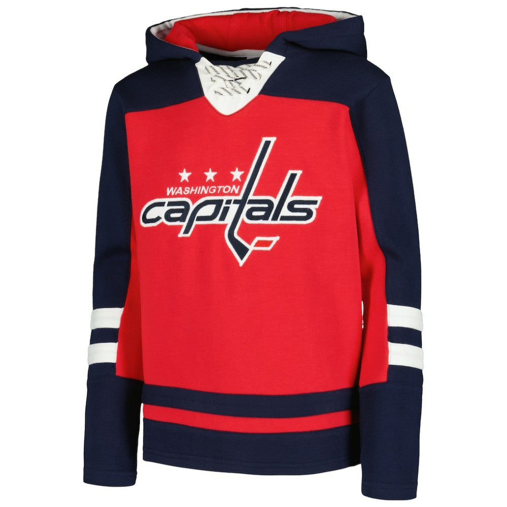 TJ Oshie Washington Capitals Youth Ageless Must-Have V-Neck Name & Number Pullover Hoodie - Red Hoodies