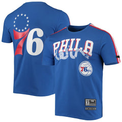 Philadelphia 76ers Pro Standard Men's Mesh Capsule Taping T-Shirt - Royal/Red shop