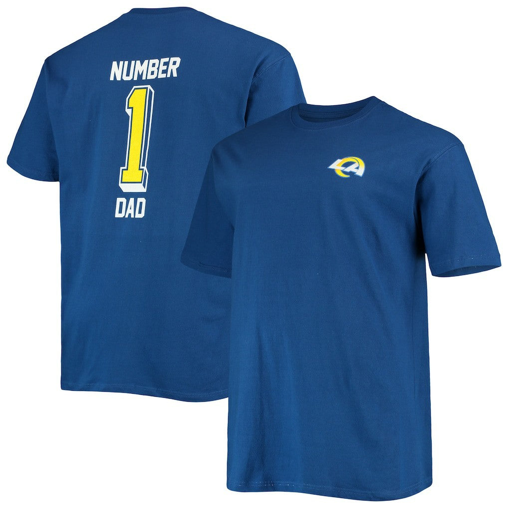 Los Angeles Rams Big & Tall #1 Dad 2-Hit T-Shirt - Royal online