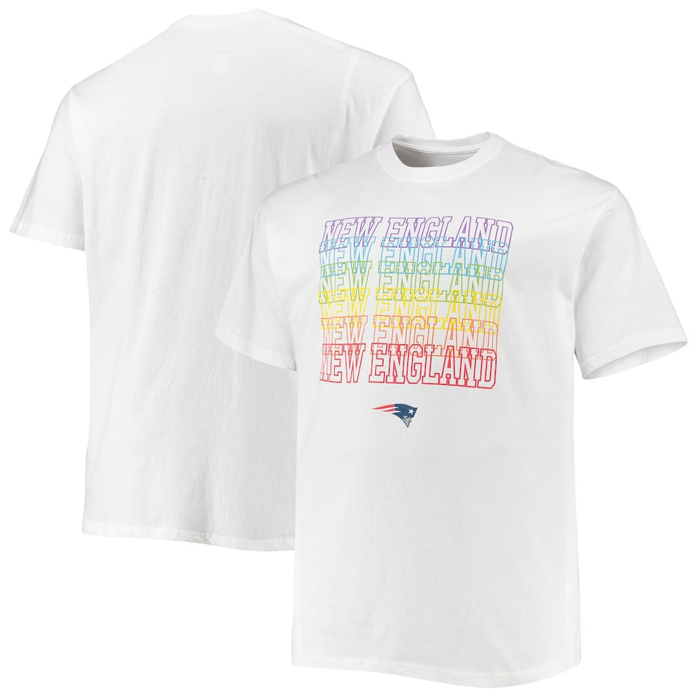 New England Patriots Big & Tall City Pride T-Shirt - White on sale