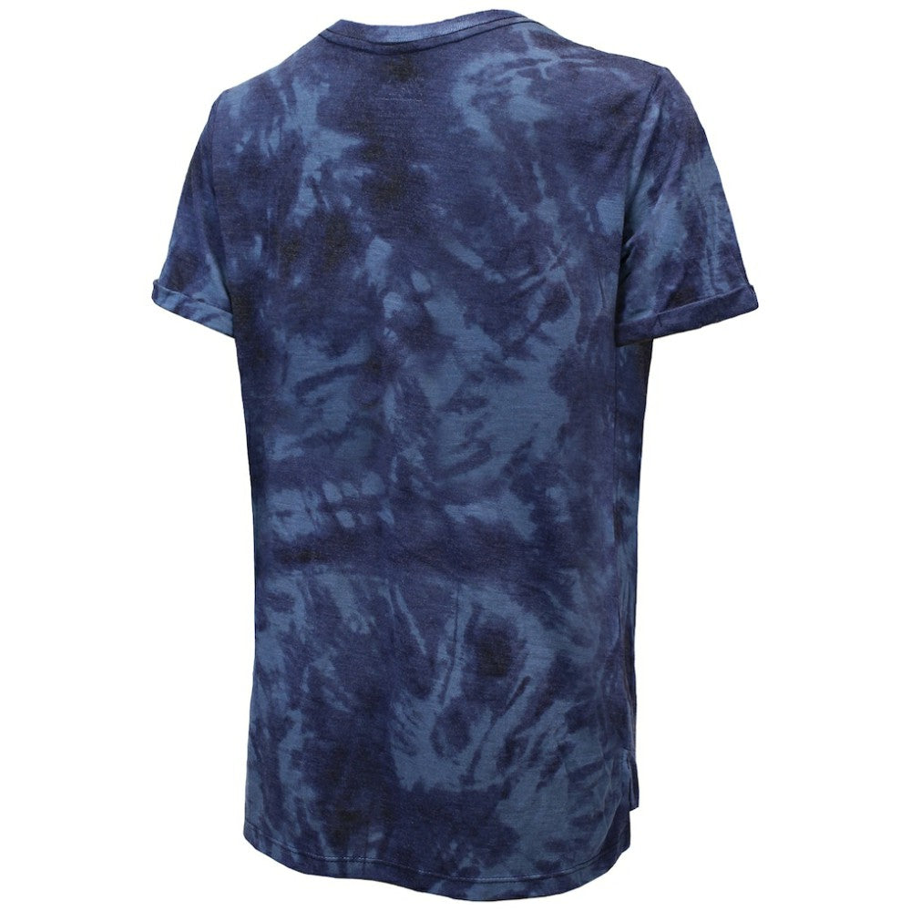 Seattle Kraken Majestic Threads Women's Boyfriend Tie-Dye T-Shirt - Deep Sea Blue T-shirts
