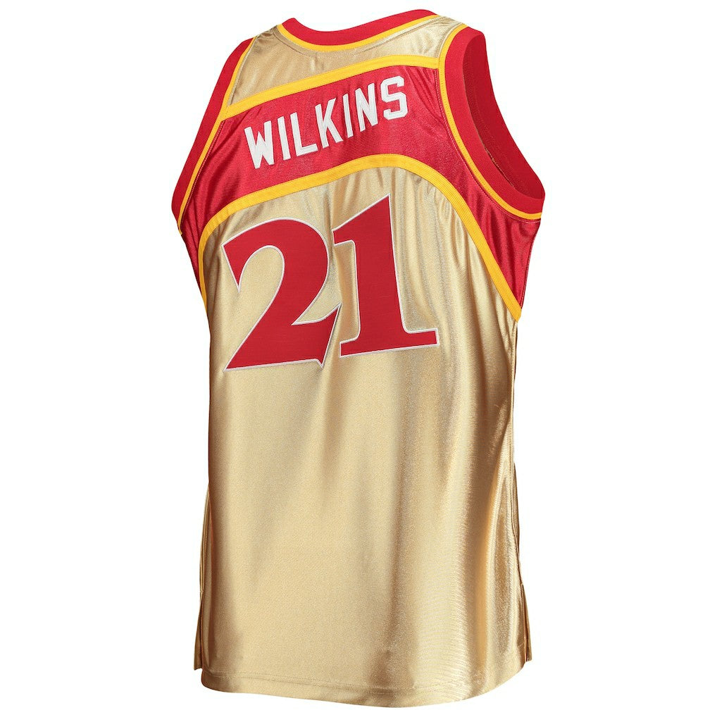 Dominique Wilkins Atlanta Hawks 75th Anniversary 1986/87 Hardwood Classics Swingman Jersey - Gold sale