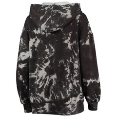 Brooklyn Nets Majestic Threads Women's Burble Tie-Dye Tri-Blend Pullover Hoodie - Black cheap