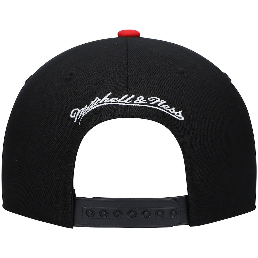 Philadelphia 76ers Hardwood Classics Low Big Face Snapback Hat - Black/Red for sale