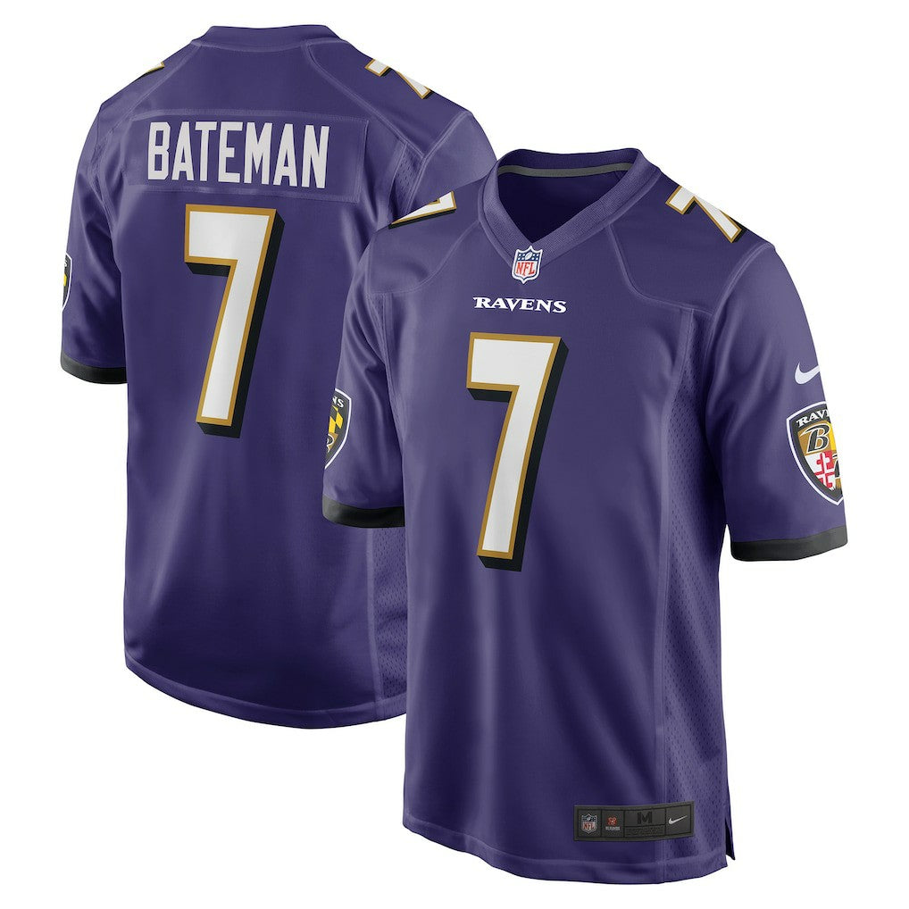 Rashod Bateman Baltimore Ravens Game Player Jersey - Purple sale