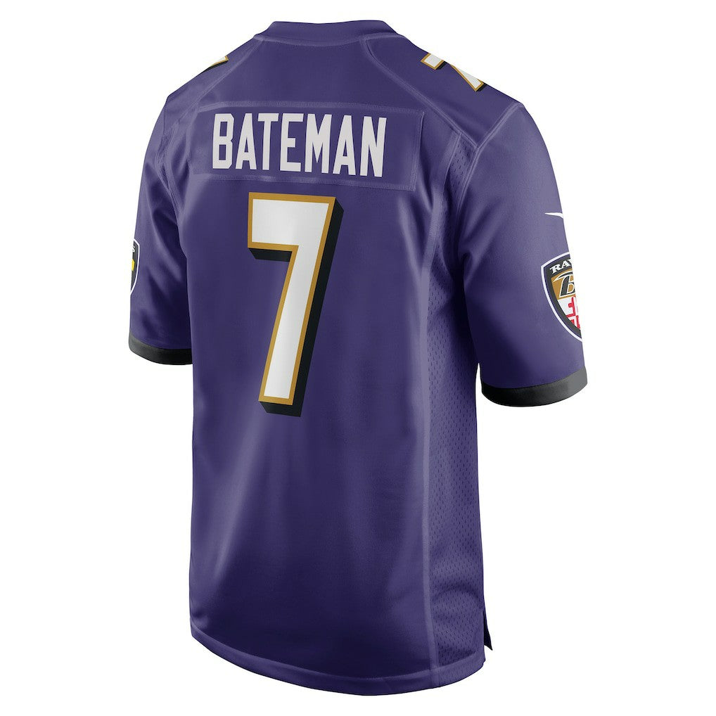 Rashod Bateman Baltimore Ravens Game Player Jersey - Purple sale
