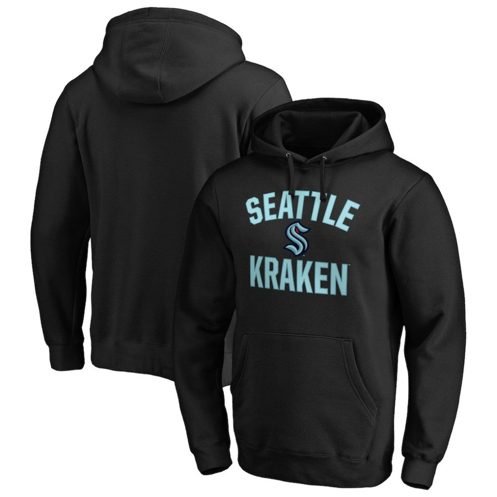 Seattle Kraken Fanatics Big & Tall Victory Arch Pullover Hoodie - Black Hoodies