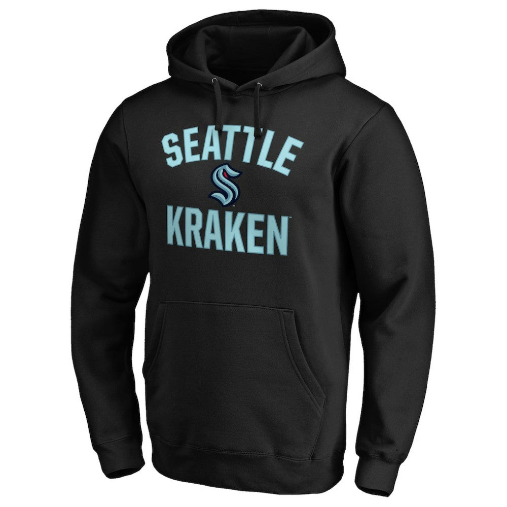 Seattle Kraken Fanatics Big & Tall Victory Arch Pullover Hoodie - Black Hoodies