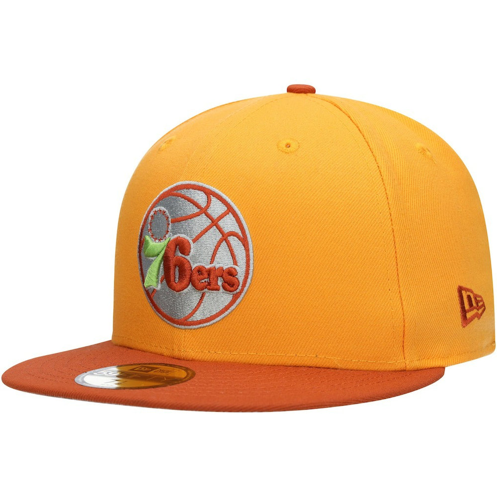 Philadelphia 76ers 59FIFTY Fitted Hat - Gold/Rust online