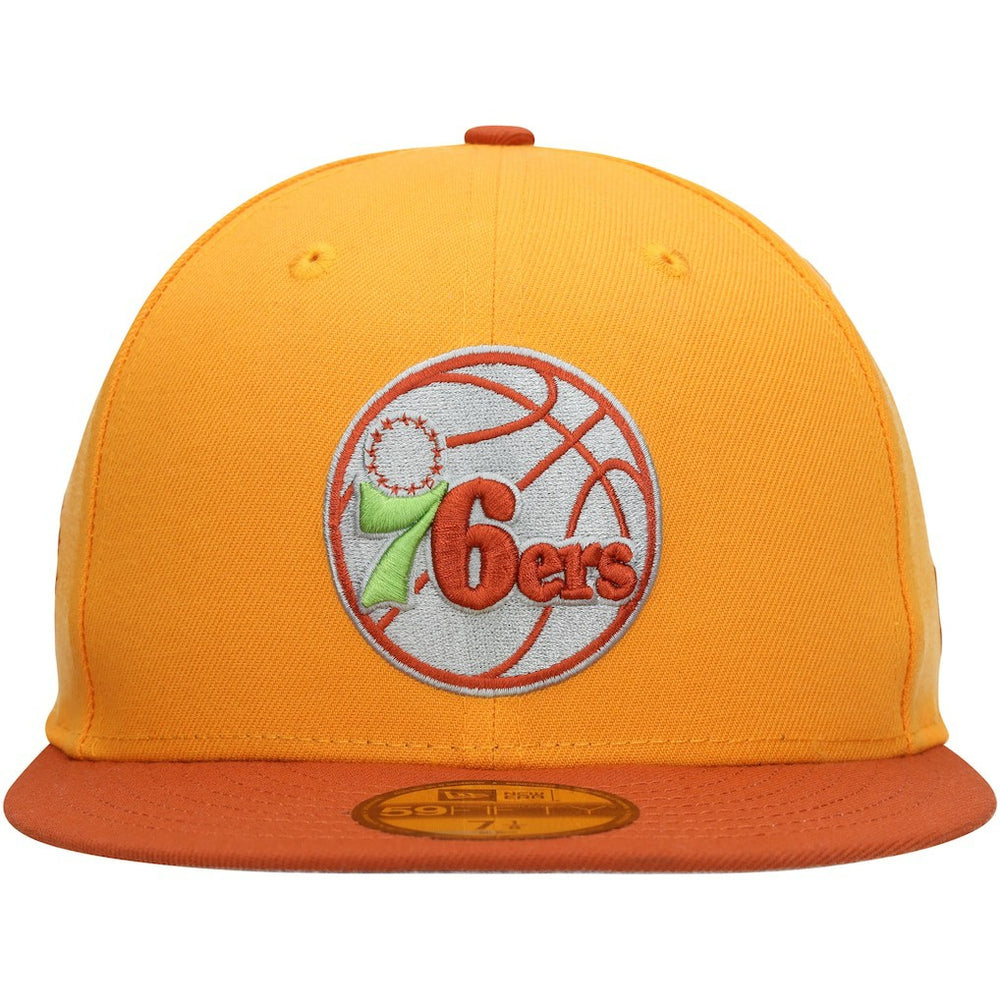 Philadelphia 76ers 59FIFTY Fitted Hat - Gold/Rust online