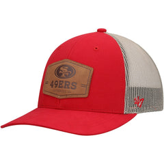 San Francisco 49ers '47 Rawhide Trucker Adjustable Hat - Scarlet/Natural sale