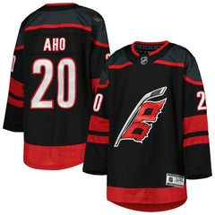 Sebastian Aho Carolina Hurricanes Youth Home Premier Player Jersey - Black Jerseys