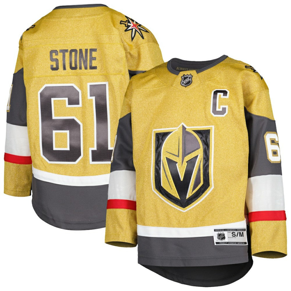 Mark Stone Vegas Golden Knights Youth Home Captain Patch Premier Player Jersey - Gold Jerseys