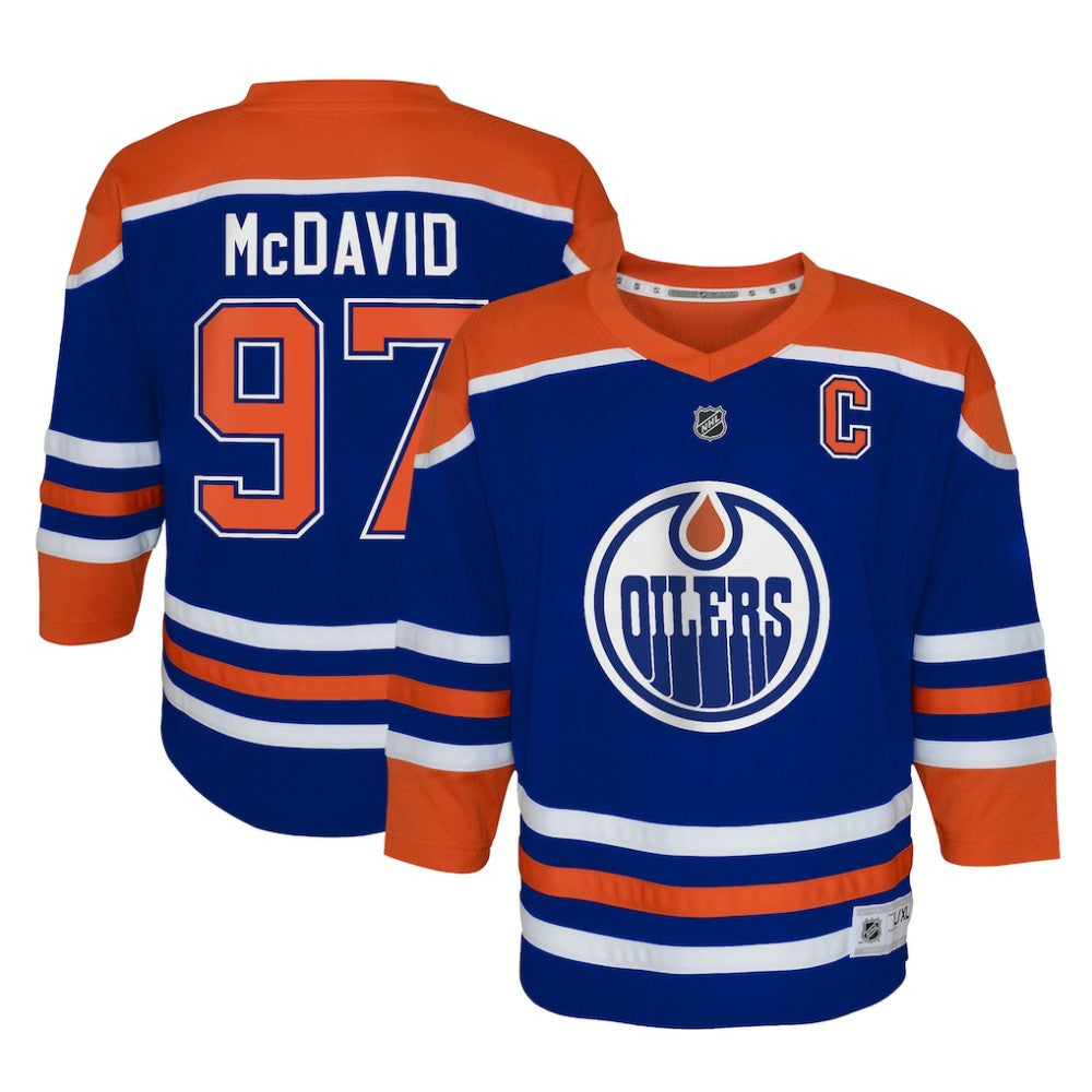 Connor McDavid Edmonton Oilers Youth Home Replica Player Jersey - Royal Jerseys