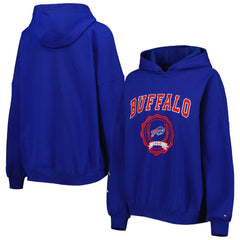 Buffalo Bills Tommy Hilfiger Women's Becca Drop Shoulder Pullover Hoodie - Royal on sale