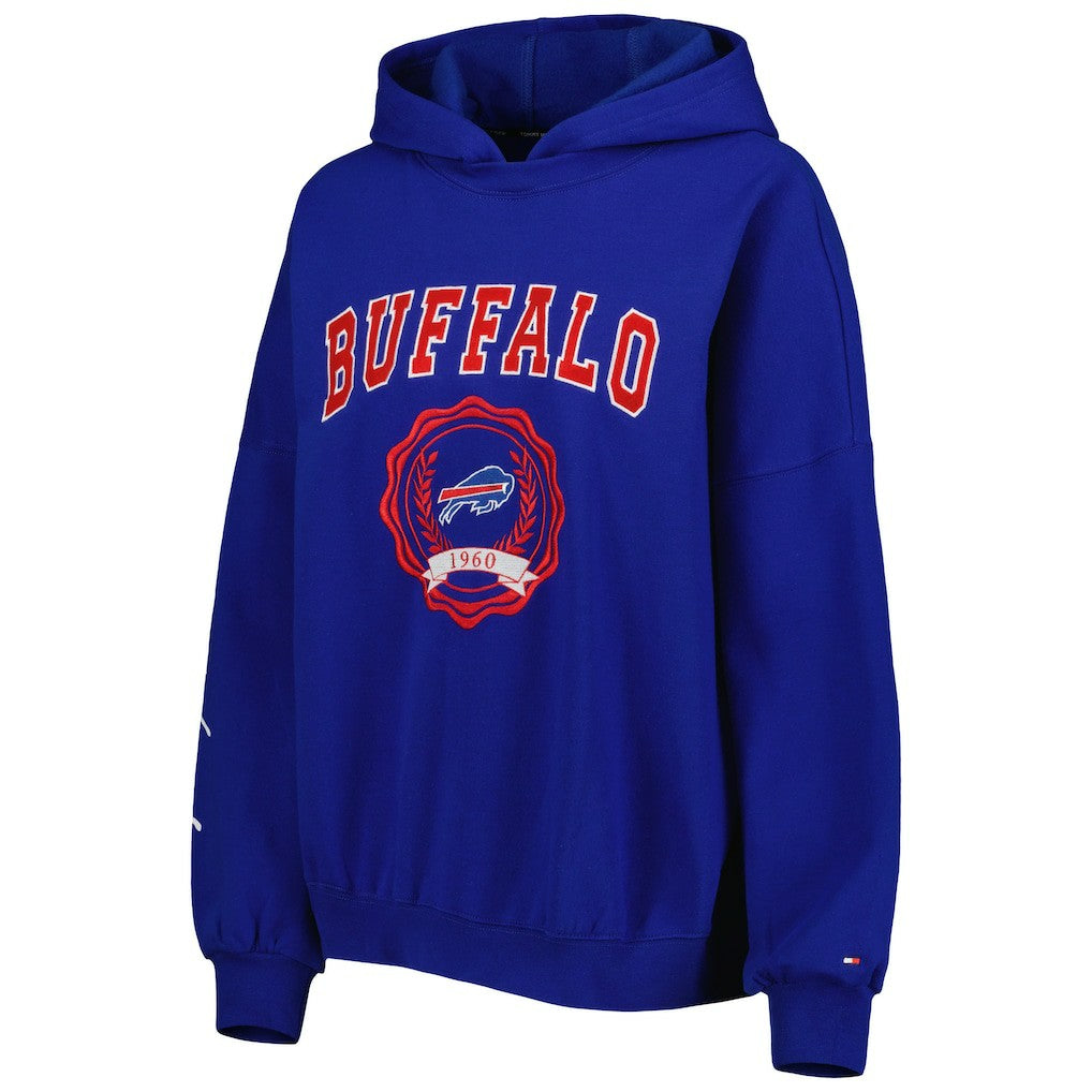 Buffalo Bills Tommy Hilfiger Women's Becca Drop Shoulder Pullover Hoodie - Royal on sale