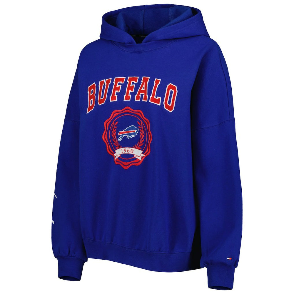 Buffalo Bills Tommy Hilfiger Women's Becca Drop Shoulder Pullover Hoodie - Royal on sale