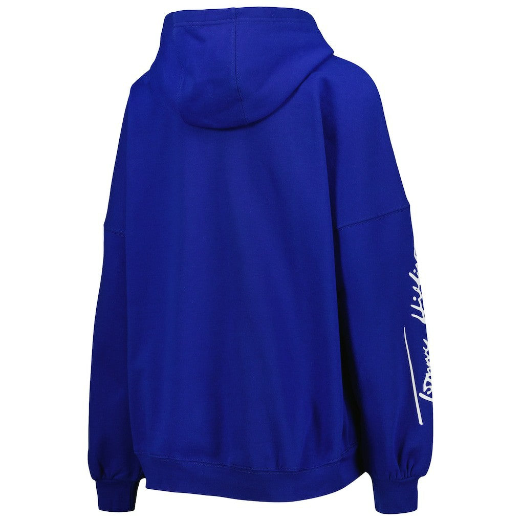 Buffalo Bills Tommy Hilfiger Women's Becca Drop Shoulder Pullover Hoodie - Royal on sale