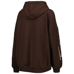 Cleveland Browns Tommy Hilfiger Women's Becca Drop Shoulder Pullover Hoodie - Brown outlet