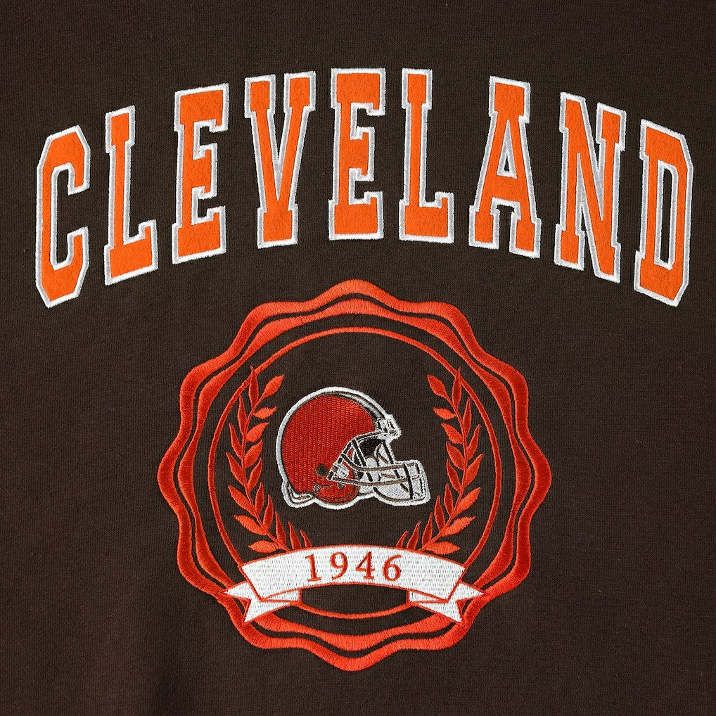 Cleveland Browns Tommy Hilfiger Women's Becca Drop Shoulder Pullover Hoodie - Brown outlet