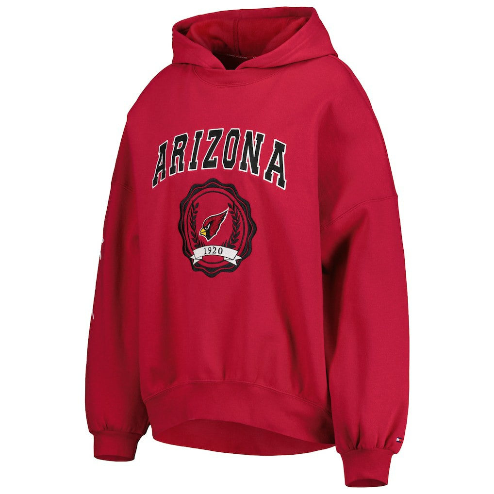 Arizona Cardinals Tommy Hilfiger Women's Becca Drop Shoulder Pullover Hoodie - Cardinal for sale
