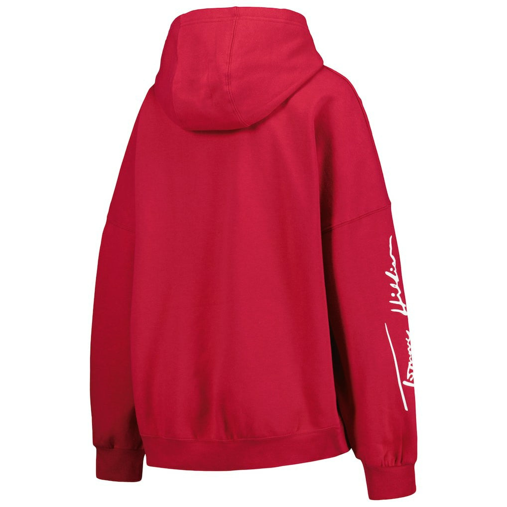 Arizona Cardinals Tommy Hilfiger Women's Becca Drop Shoulder Pullover Hoodie - Cardinal for sale