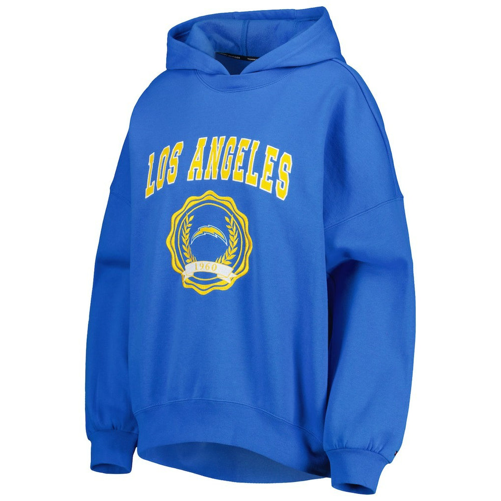 Los Angeles Chargers Tommy Hilfiger Women's Becca Drop Shoulder Pullover Hoodie - Powder Blue discount